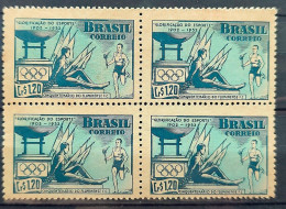 C 282 Brazil Stamp Anniversary Of Fluminense Footmall Clube 1952 Block Of 4 1 - Unused Stamps