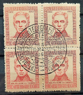 C 278 Brazil Stamp Centenary Electric Telegraph Polidoro Da Fonseca Militar Communication 1952 Block Of 4 CPD MS - Ongebruikt