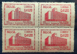 C 260 Brazil Stamp Post Office Building Pernambuco Postal Service 1951 Block Of 4 1 - Nuovi