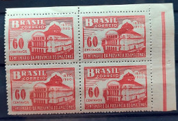 C 257 Brazil Stamp Centenary Province Of Amazonas Theater Architecture 1950 Block Of 4 3 - Unused Stamps
