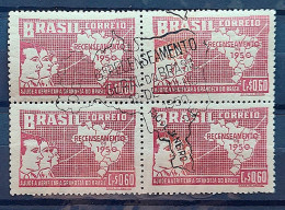 C 254 Brazil Stamp General Census Of Brazil Geography Map 1950 Block Of 4 CBC RJ 1 - Ongebruikt