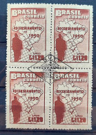 A 77 Brazil Stamp General Census Of Brazil Map Geography 1950 Block Of 4 CBC DF 1 - Ongebruikt