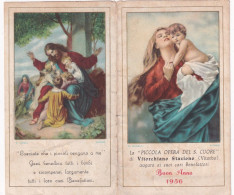 Calendarietto - La Piccola Opera Del S.cuore Di Vitorchiaro Stazione - Viterbo - Anno 1956 - Tamaño Pequeño : 1941-60