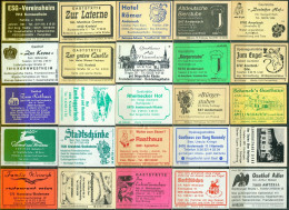 25 Alte Zündholzschachteletiketten - Gasthausetiketten Aus Deutschland #641 - Matchbox Labels