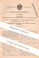 Original Patent - Thomas Joseph Moriarty & John Th. Reagan , Newport , Rhode Island , USA | 1901 | Torpedo , U-Boot - Documents Historiques