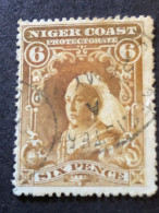 NIGER COAST  SG 71  6d Yellow Brown  FU - Nigeria (...-1960)