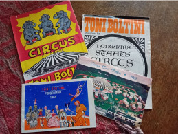 Circus Toni Boltini Cirque Zirkus Programma's Konvolut Programmes 1964 1967 1968 1963 - Affiches