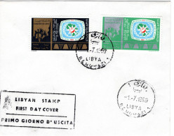 LIBYA 1.7.1969; L'Année De Tourisme; Mi-N° 282 + 3; FDC Benghazi - Libyen