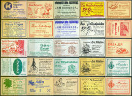 25 Alte Zündholzschachteletiketten - Gasthausetiketten Aus Deutschland #649 - Matchbox Labels