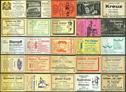 25 Alte Zündholzschachteletiketten - Gasthausetiketten Aus Deutschland #650 - Matchbox Labels