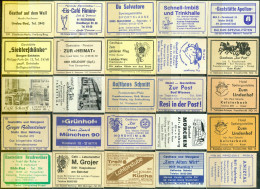 25 Alte Zündholzschachteletiketten - Gasthausetiketten Aus Deutschland #652 - Matchbox Labels