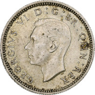 Royaume-Uni, George VI, 6 Pence, 1945, Londres, Argent, TTB, KM:852 - H. 6 Pence