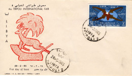 LIBYA 28.2.1965; Fiera De Tripolis; Mi-N° 184;  FDC - Libia