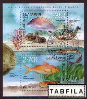 BULGARIA - 2024 - Europa-CEPT - Marine Flora And Fauna - Bl Used - Usados