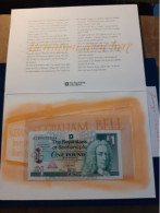 1997 ROYAL BANK OF SCOTLAND UNCIRCULATED ALEXANDER GRAHAM BELL 007 SERIAL NUMBER £1 IN FOLDER - 1 Pound