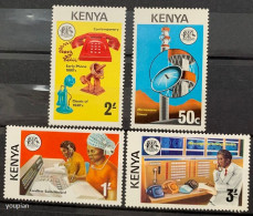 Kenya 1976, Telecommunications Development In East Africa, MNH Stamps Set - Kenia (1963-...)
