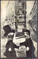 *CPSM - Guignol Et Gnafron Se Rencontrent Au Bas Du Cour Guillon - Marionnettes Lyonnaises - Personnages