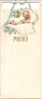 2 ANCIENs  MENU VIERGE Type CHROMO Gaufré - Menus