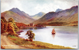 INVERARAY - Dunderave Castle, Loch Fyne - Artist Edward Thompson - Valentine Art Colour 1038 - Argyllshire