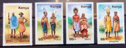 Kenya 2005, Traditional Costumes Of East African Peoples, MNH Stamps Set - Kenia (1963-...)