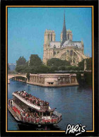 75 - Paris - Cathédrale Notre Dame - La Seine - Vedette - Bateau-Mouche - Bateaux - Carte Neuve - CPM - Voir Scans Recto - Notre-Dame De Paris