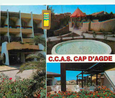 34 - Le Cap D'Agde - Village De Vacances C.C.A.S. - Multivues - Fleurs - Piscine - Blasons - CPM - Voir Scans Recto-Vers - Agde