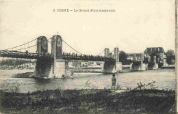 58 - Cosne Cours Sur Loire - Le Grand Pont Suspendu - Animée - CPA - Oblitération De 1920 - Voir Scans Recto-Verso - Cosne Cours Sur Loire