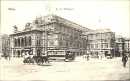 72147583 Wien Hofoper Strassenbahn Pferdekutsche  - Sonstige & Ohne Zuordnung