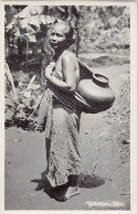 Indonesia - JAVA - Woman Carrying A Large Jar - REAL PHOTO - Indonésie