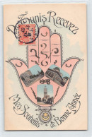 TUNIS - Main De Fatima Khamsa - Bonne Année 1908 - Tunisie