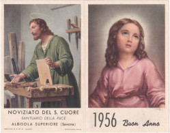 Calendarietto - Noviziato Del S.cuore - Santuario Della Pace - Albisola Superiore - Savona - Anno 1956 - Petit Format : 1941-60