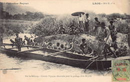 Laos - Sur Le Mékong - Grande Pirogue Désarmée Pour Le Passage D'un Rapide - Ed. Collection Raquez -  - Laos