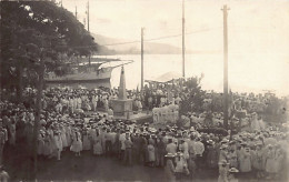 Tahiti - PAPEETE - Inauguration De La Plaque Commémoratove De La Citation Du Bataillon Du Pacifique - CARTE PHOTO. - Polynésie Française