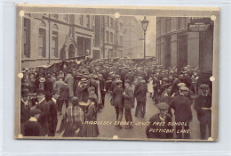 JUDAICA - England - LONDON - Petticoat Lane - Jewish Quarter - Jew's Free School, Middlesex Street - Publ. E.L.P. Co. Se - Judaika