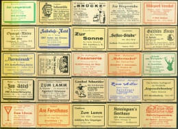 25 Alte Zündholzschachteletiketten - Gasthausetiketten Aus Deutschland #659 - Matchbox Labels