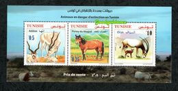 2019- Tunisia - Animals In Danger Of Extinction In Tunisia- Fauna- Perforated Minisheet .MNH** - Tunisia (1956-...)