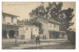 20 (2B) - CASAMOZZA (Corse) - La Gare. Animée, Rare CPA Ayant Circulé (pli Vertical). - Sonstige & Ohne Zuordnung