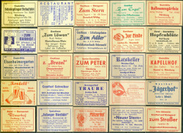 25 Alte Zündholzschachteletiketten - Gasthausetiketten Aus Deutschland #666 - Matchbox Labels