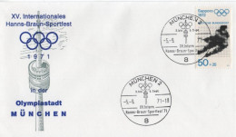 Germany Deutschland 1971 FDC Olympischen Spiele Olympic Games Munchen, Ice Hockey, Canceled In Munchen - 1971-1980