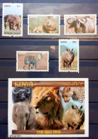 Kenya 2017, Big Five Of Africa - Animals, MNH S/S And Stamps Set - Kenya (1963-...)