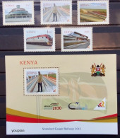 Kenya 2017, Commissioning Of The Nairobi-Mombasa Railway Line, MNH S/S And Stamps Set - Kenia (1963-...)