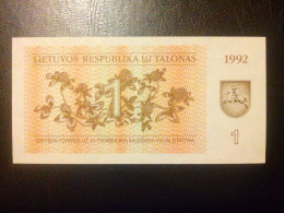 Billet De Banque De Lituanie 1 Litas 1992 - Lituania