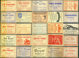 25 Alte Zündholzschachteletiketten - Gasthausetiketten Aus Deutschland #671 - Matchbox Labels