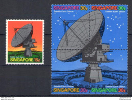 1971 Singapore - Catalogo Yvert N. 138/42 - Prima Stazione Per Satelliti - MNH** - Other & Unclassified