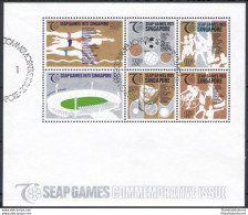 1973 Singapore - Catalogo Yvert Foglietto N. 5 - Giochi Del Sud Est Asiatico - Usato - Other & Unclassified