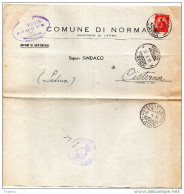 1950 LETTERA CON ANNULLO NORMA LATINA + CISTERNA - 1946-60: Marcophilie