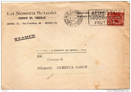 1928  LETTERA CON ANNULLO ROMA + TARGHETTA - Marcofilía