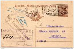 1928  CARTOLINA CON ANNULLO  MILANO   + TARGHETTA - Marcophilie