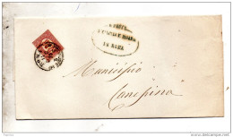 1875  LETTERA CON ANNULLO ROMA - Segnatasse