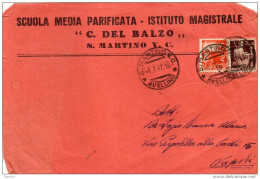 1947  LETTERA CON ANNULLO  S. MARTINO V. C. AVELLINO - 1946-60: Storia Postale